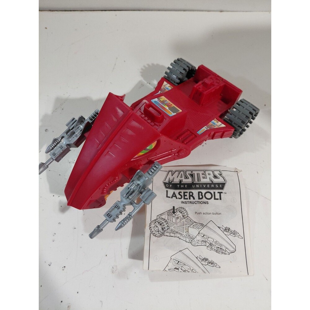 Mattel Masters of the Universe MOTU He-Man Laser Bolt 3 Wheeler w/Paperwork